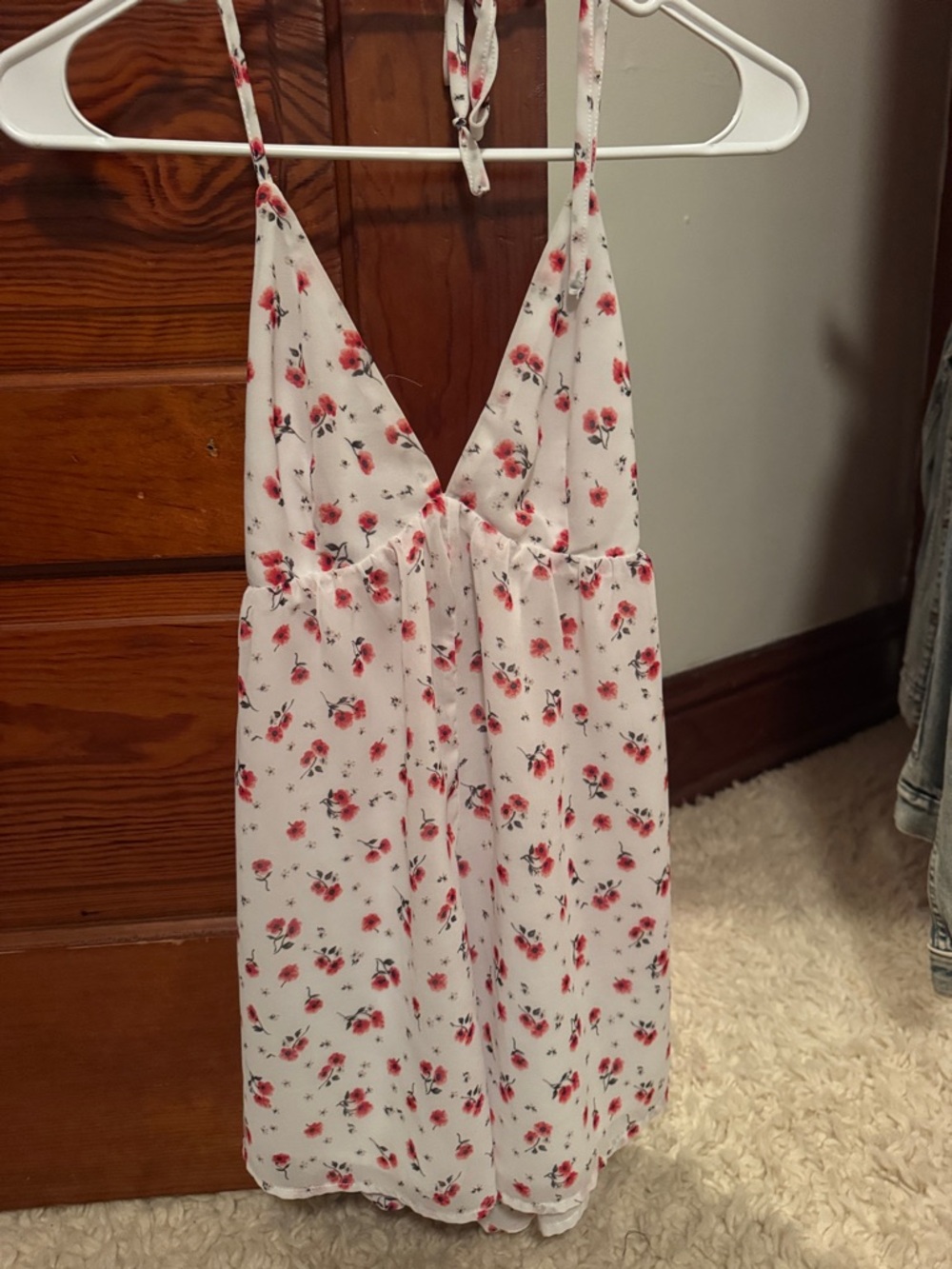 Princess Polly White Mini Dress with Pink Floral Print